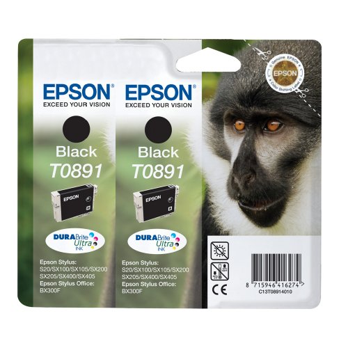 2 x Tintenpatronen Epson T0891 - schwarz
