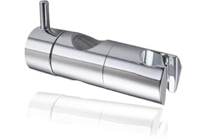 DIKER Uchwyt na słuchawkę prysznicową, uchwyt pod prysznic ręczny, uchwyt ścienny na słuchawkę, wymienny uniwersalny suwak prysznicowy (22 mm, srebrny)