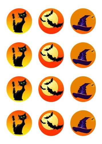 Muffinaufleger Cupcake Halloween Tortenaufleger Amerikaner HW05