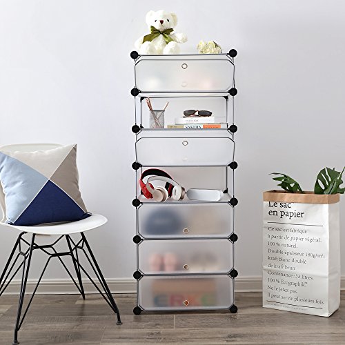 Songmics 10 Ebenen Schuhregal Schuhschrank Schuhablage Schuhständer Regalsystem Weiß 180 x 50 x 37 cm LPC10W - 3