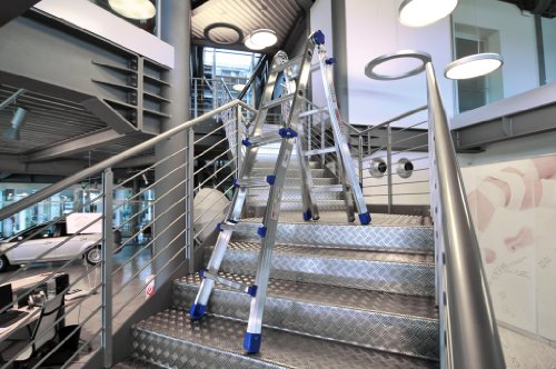 Teleskopleiter/Multifunktionsleiter Equipe bis 4,10 m (EQU44) ausziehbar Mehrzweckleiter / Leiter aus Aluminium - 2
