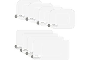 TUCNOEU 8 przezroczystych naklejek elektrostatycznych do szyb – osłony pod kamerę samochodową, chronią przed zarysowaniami i odklejaniem się urządzeń, do montażu wideorejestratora, telefonu lub projektora