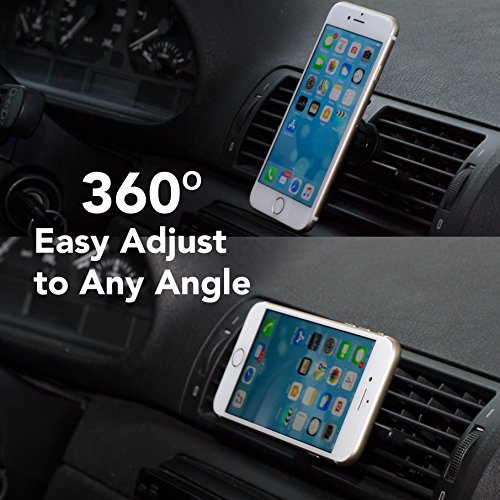 REMFER - Porta  Cellulare da Auto , Supporto auto Magnetico,  Con Rotazione A360, navigatore auto , Gps Traker Per Smartphone Iphone E Android LG Samsumg Huawei  Navigator Nero