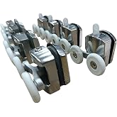 Proalet Duşakabin Tekeri, Krom 8&rsquo;li Takım, 24 mm &Ccedil;ap, Alt &Uuml;st Takım, Cam, Kabin Tekerleği, Dayanıklı Yedek Par&ccedil;a (Gri)