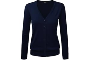 GOTHDEN Cardigan básico con Cierre de Botones, para Mujer