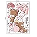 Best Quality Adhesive Rooms Walls Vinyl DIY Stickers / Murals / Decals / Tattoos / Transfers For Kids Bedrooms / Nurseries With 2 Teddy Bears/ Teddies, Pram And Baby Bottle By VAGA