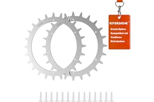 RIVERSHINE Punte in acciaio zincato, compatibili con modelli Yardforce 400Ri 280R, taglia ruota 168 mm, per rasaerba robot tosaerba, con 14 viti