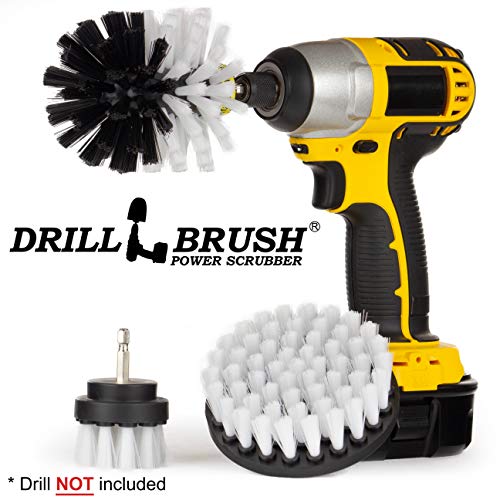 3 piece drill brush cleaning tool attachment kit for scrubbing/cleaning tile