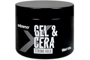 INVIDIA Intercosmetics Extremo - Gel & Cera Fix Strong per capelli, effetto modellante, non lascia residui, vaso da 500 ml