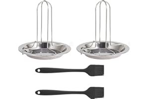 KOKITS 2 Stücke Hähnchen Ständer,Hähnchen,Hähnchenbräter,Hänchenhalterung Grill,Hähnchenhalter Grill,Grillzubehör Gasgrill,für Backofen oder Grill Grill Zubehör Hähnchenbräter.