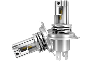 MGCOKINILY Halogen Auto Lampen H4, 300% Helligkeit als Halogenlampen 11000LM 6000K Kaltes Weiß,1:1 Mini-Größe, 2 Stück (H4)