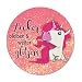 Produktbild #detailverliebt Mauspad Einhorn Rosa Glitzer I DV_270 I Ø 22 cm Rund I Mouse-Pad mit Rutschfester Unterlage in Standard-Größe I mit Spruch Lustig
