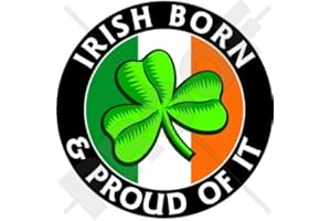 STICKERSWORLD Irlanda irlandés nacido & Orgulloso Eire trébol 100 mm (4 pulg.) vinilo pegatina, Skin.