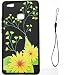 Produktbild Huawei P9 Lite Hülle,Schwarz Silikon für Huawei P9 Lite,MoreChioce Schön 3D Ginkgo Biloba Muster Weich Silikon TPU Protective Silikonhülle Kratzfeste Bumper für Huawei P9 Lite