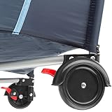 TecTake® Kinder Reisebett höhenverstellbar mit Babyeinlage navy blau - 5