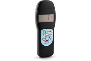 hedue® Feuchtigkeitsmessgerät C036 - Feuchtemesser für Hölzer & Baustoffe zwischen 200-3000 kg/m³, Holzfeuchtemessgerät, Feuchtigkeitsmessgerät Holz