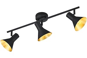 ‎RL LIVE YOUR LIGHT RL LIVE YOUR LIGHT Reality Leuchten R80163002 Spotleuchte, Metall, schwarz/gold