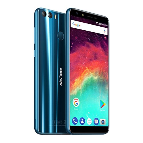 Ulefone MIX2 5,7 Pollici HD+ 18:9 4G Smartphone, Android 7.0 MTK6737H Quad Core 1.3GHz, 2GB RAM 16GB ROM, Dual Fotocamera Posteriore, Fingerprint ID, Dual SIM, 3380mAh Batteria, Blu