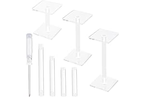 BOXOB 2pcs Rehausseurs de Combat pour Figurines Volantes, Plateforme Multi-Niveaux Réglable en Hauteur Présentoirs de Combat en Acrylique pour Figurines DND Jeux Société Accessoires RPG