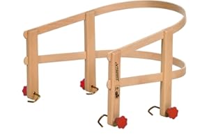 KS-DIREKT Schlittenlehne Rodellehne Schlittenlehne aus Holz Schlitten-Kindersitz Rückenlehne Sitzhilfe Lehne