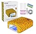 AMOS Professional UV Lamp Nail Dryer Light 36W Gel Shellac Art Manicure Pedicure Curing Timer + 4 x 9W Bulbs & Accessories Set (Leopard)