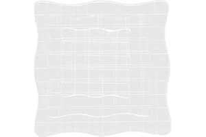 Hosifiy Juego de 3 sellos acrílicos para sellos de silicona, bloque de sellos de acrílico ondulado, juego con líneas de rejilla, bloque acrílico transparente para scrapbooking, fabricación de