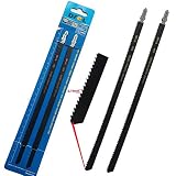 Corte rápido DREL - Hojas de sierra de calar para madera de 250 mm de largo, cortes gruesos y rápidos, compatibles con sierra de calar Makita, Bosch, Metabo (2 unidades)