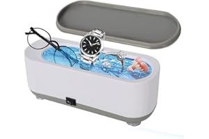 DUPELEC Ultrasonic Cleaner, 300 ml Professional Portable Ultrasonic Washing Machine, Wireless Ultrasonic Cleaning for Home, Ultrasonic Cleaner for Eyeglasses Jewellery Watches, Plastic