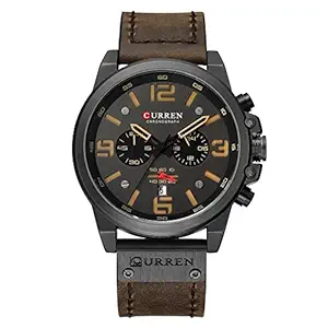 Curren 8314 Men Buckle Quartz Wristwatches Leather Strap Li Waterproof