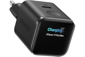 Anker Nano Cargador iPhone Carga rapida Inteligente 45W, Cargador USB C con reconocimiento Inteligente, Compatible con iPhone 17/16/15, MacBook y Apple Watch