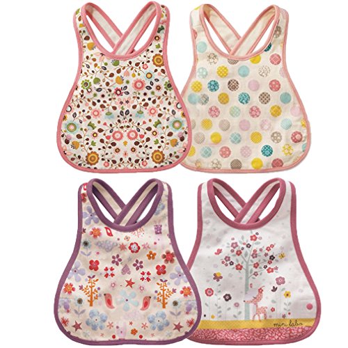 JT-Amigo 4er Set Baby Lätzchen, Baumwolle, Wasserdicht