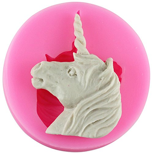 LEMAIKJ Einhorn Ausstechform,6.2CM×6.2CM×1.1CM,Silikon Fondant Form Cookie Form,Kreative Einhorn Schokoladen Form Keks Aussteche - 3