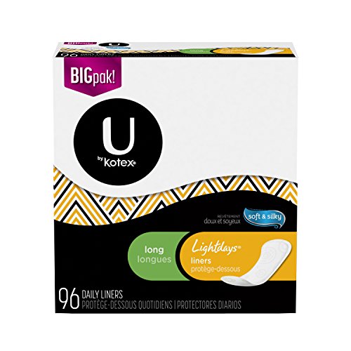 U By Kotex - Lightdays - Long Panty Liners - 96 Count RS.2529 (23.00% Off) - Amazon