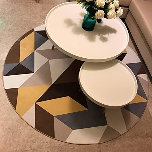 NVLKJHSFGIUJFKL Teapot area rugs rubber backing Black &amp; white Round Living room Bedroom [study Club-C diameter100cm(39inch)