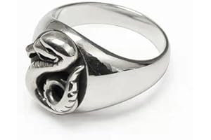 Star.W Escuela de Magia Maga Insignia de la Familia Malfoy Anillo de Cosplay de Serpiente Slytherin Anillos de joyería Unisex Accesorios de utilería de Regalo