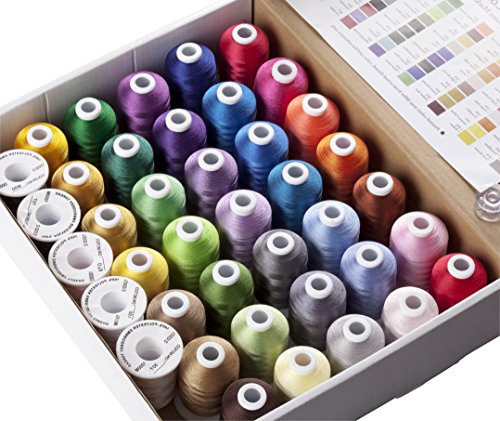 Simthreads 40 Farben Polyester Stickgarn – 1,100 yards, für Brother / Babylock / Janome / Kenmore / Singer Stickereimaschine - 2