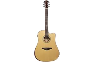 Sevinia Signature Series Electro-Acoustic Guitar | All-Solid Body, Solid Spruce Top with Mahogany Back & Sides, Tuner, 3 Band EQ, Supplied with Padded Gig Bag & Strap | Body style: Western