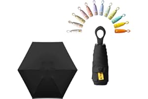 erised's bifrost Mini Faltender Regenschirm Freien UV Schutz,kreativer Ringgriff,Sonnenschutz Klein für Koffer Taschenschirm,Beschichtung Gegen Feuchtigkeitsschäden für Damen und Kinder Reise