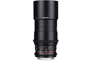 Samyang 100/3,1 Objektiv Makro Video DSLR Canon EF manueller Fokus Videoobjektiv 0,8 Zahnkranz Gear, Makroobjektiv schwarz