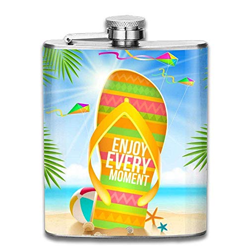 deyhfef Birds Portable Leather Stainless Steel Hip Flask Alcohol Whiskey Liquor Wine Pot Flagon Pocket Bottle 7 oz Multicolor3 Utensilios de bar