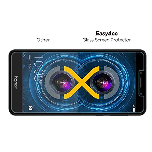 EasyAcc Honor 6X Folie, Anti-Kratz Ultra Klar mit 9H Härte für Huawei Honor 6X Schutzfolie – (Bewusst Kleiner Als Das Display, Da Dieses Gewölbt Ist.) - 4
