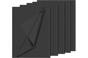 BIULDPY Grand papier de soie noir, 60 feuilles 27,5 x 20 pouces, papier de soie réutilisable pour les arts, le bricolage, Noël, l'emballage de cadeaux d'anniversaire, la décoration de fête