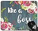 Produktbild BGLKCS Like A Boss Floral Watercolor Quote Mouse Pad Boss Coworker Gifts for Women Desk Accessories Office Supplies
