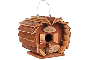 Garden Mile Bird House Wooden Hanging Bird Hotel Garden Bird Nesting Box Birdhouse Rustic Wood Robin Nester For Small Garden Birds