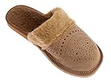 Hausschuhe Damen Pantoffeln Unisex Leder Naturprodukt Fester Sohle Sehr Bequeme 