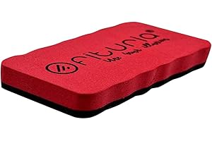 OFITURIA Borrador Magnético para Pizarra Blanca de Rotulador, Borrador Amarillo, Borra Pizarra Vileda y Demás Marcas de Pizarras Blancas Magnéticas y de pizarras blancas de rotulador borrables (Rojo)