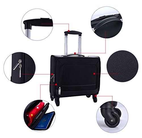 Business Trolley  Coofit Trolley Koffer Klein Laptop Trolley Notebook Koffer Handgep  ck Hartschale Aktentasche Trolley Reisekoffer Trolley 16 Zoll