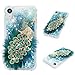 Price comparison product image MOTIKO iPhone Xs Max Case 3D Glitter Liquid Sparkly Bling Clear Cover Bling Gems TPU Gel Silicone Shockproof Protective Phone Case Cover for iPhone Xs Max - Peacock