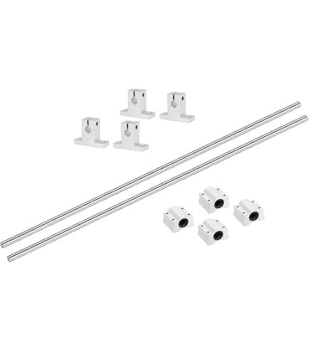16mm X 1000mm Linear Rail Slide Set - 2 Rails With 4 SC20UU Bearings & Shaft Supports For CNC
