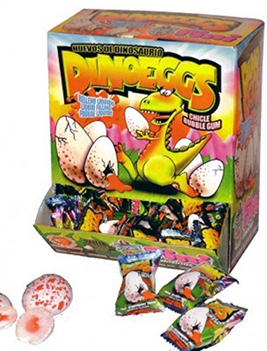 Preisvergleich Produktbild 10x Dino Ei, flüssig gefüllter Kaugummi, Dino Party, Mitgebsel, Leckerei für die Mottoparty Dinosaurier
